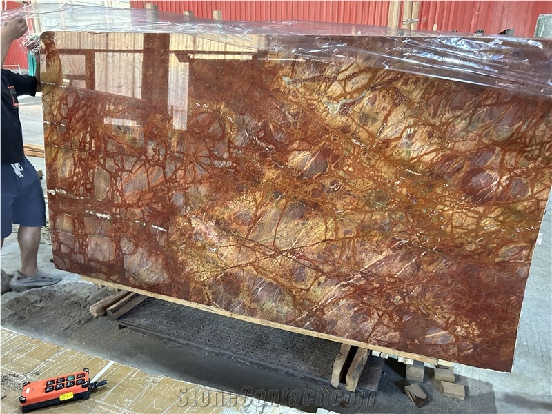 Rosso Damascco Marble Slabs