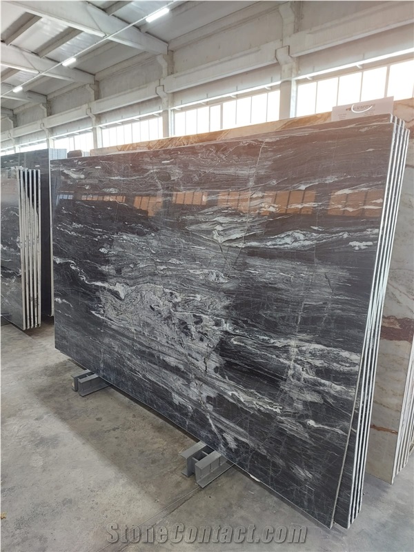 Palia Black Marble Slabs