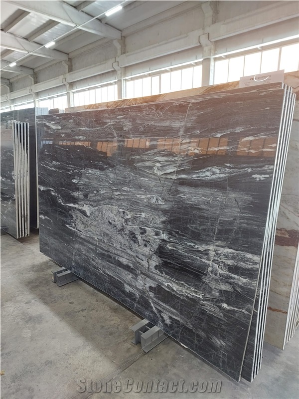 Palia Black Marble Slabs