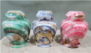 FUNERAL URN ONYX STONE CREMATION URN, ASH URN
