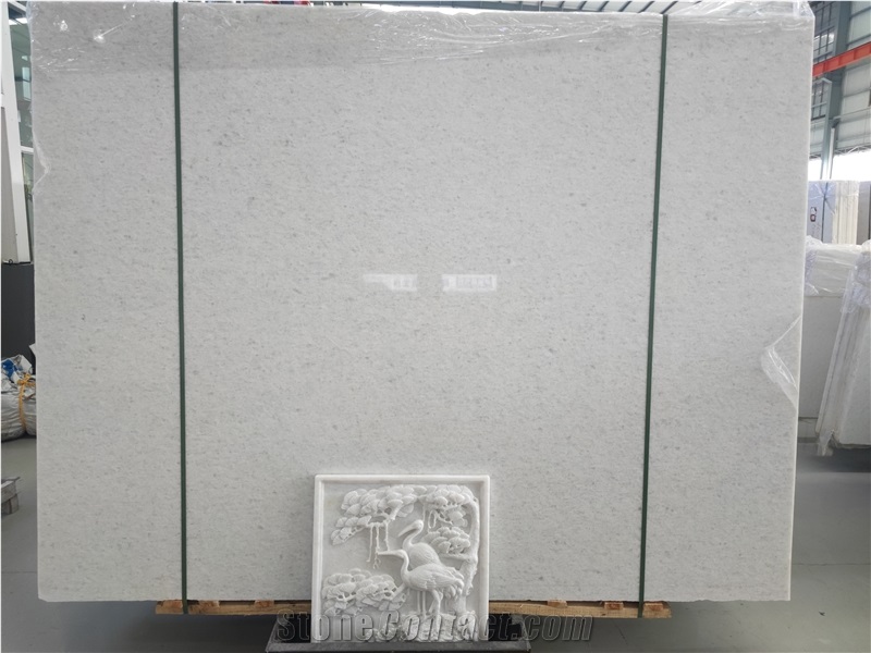 Vietnam Crystal White Marble Slabs Polished Home Design