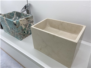 Amazonite Green Granite Wall Hanging Small Bathroom Sink