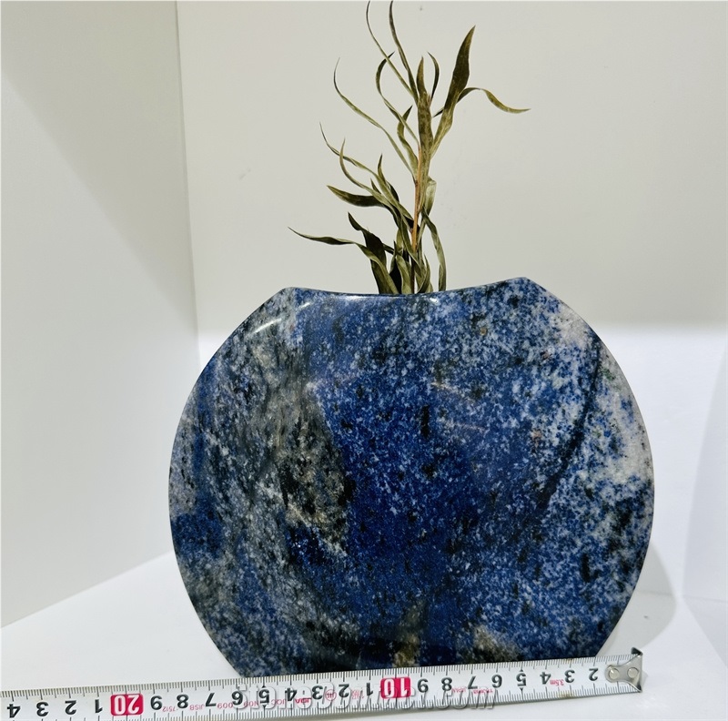 Azul Bahia Granite Flower Vase Home Decorative Vase