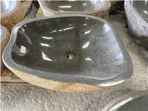 Cheap Art River Stone Vessel Sinks