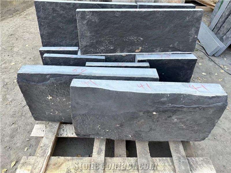 China Black  Granite Split Wall Stone
