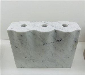 Marble Bathroom Decoration Carrara Marble Toothbrush Holder