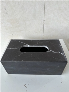 Natural Black Marble Tissue Holder Home Decor Products
