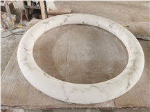 Translucent Veins Lamp Shade Backlit Artificial Alabaster Ring