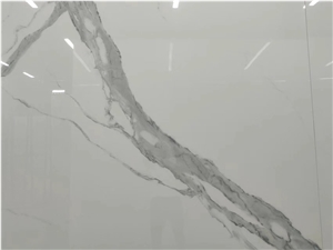 Calacatta White Marble Vein Sintered Stone Slabs Wall Tile