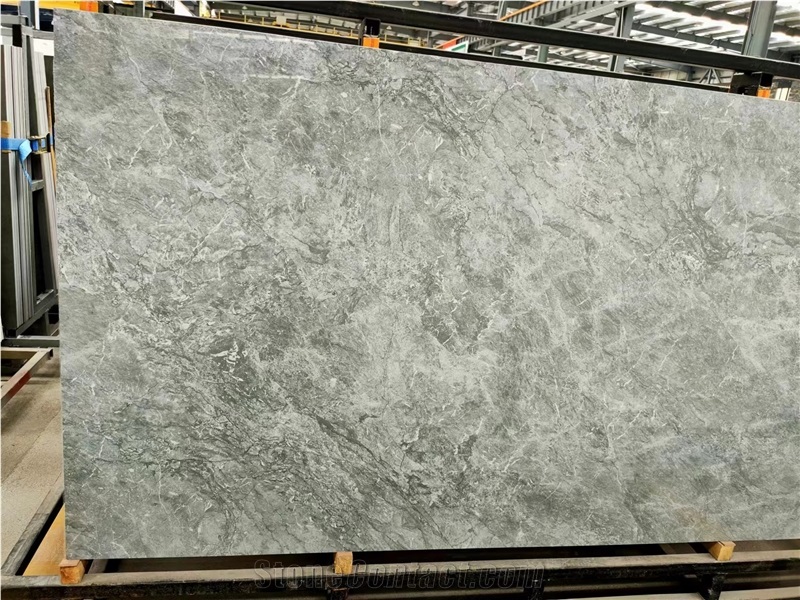 Grey Marble Vein Sintered Stone Slabs For Project Floor Use