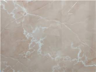 Pink Onyx Vein Sintered Stone Slabs Wall Floor Tile Use