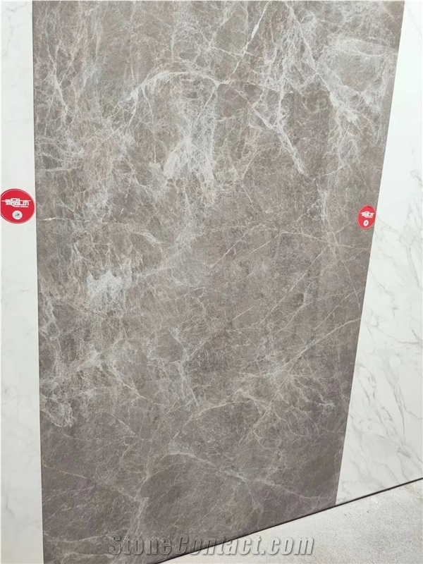 Sintered Stone Slabs Hermes Gray Marble Home Floor Use