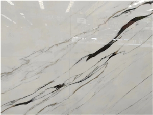 White Marble Sintered Stone Slabs Tiles For Wall Use