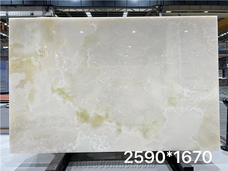 Iran Onice Bianco Persian White Onyx Big Slab Wall Tile