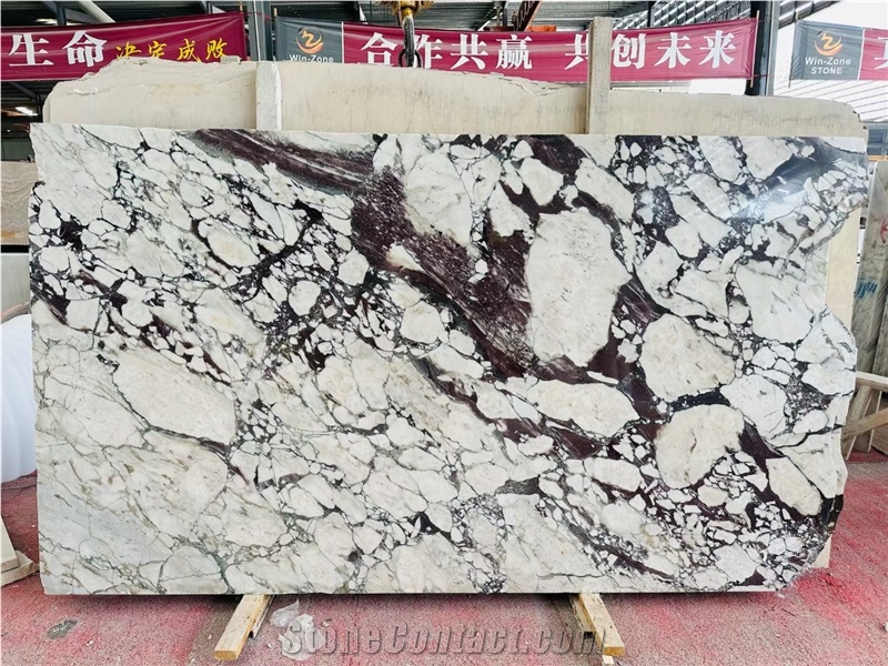 Italy Calacatta Viola Marble Marmi Lilac Stone Big Slab Tle