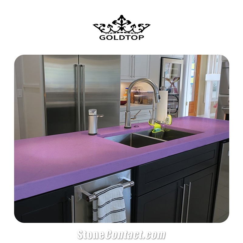 2019 Taro Purple Quartz Slab For Kitchen Vanity Top