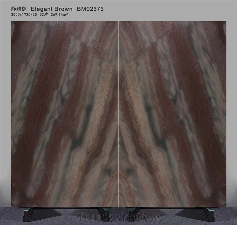 Fantasy Pattern Brown Quartzite Elegant Brown Slabs