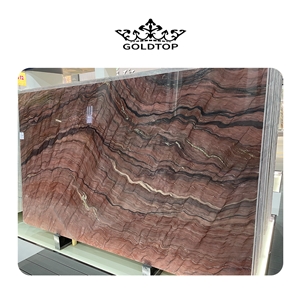Fantasy Red Quartzite Fusion Fire Quartzite Slabs