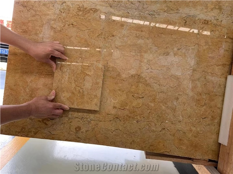 Golden Travertine Slabs For Wall Tiles