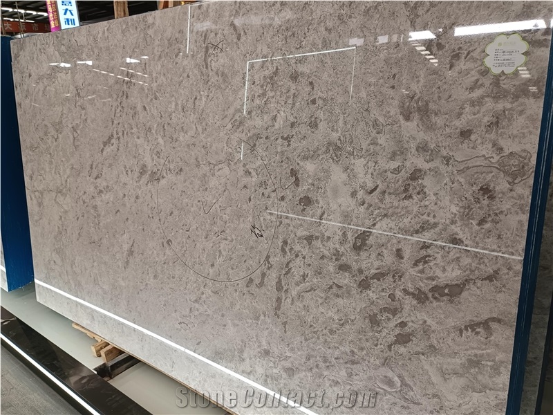 Gorgeous Decorative Lawrence White Brown Marble Slabs