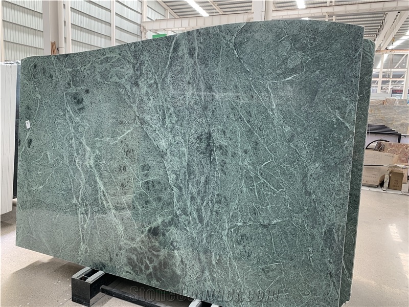 Rich Veins Clear Color Taiwan Green Marble Slabs