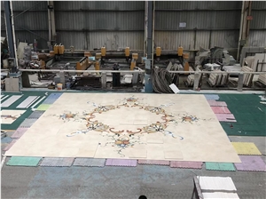 Customized Natural Marble Waterjet Medallion