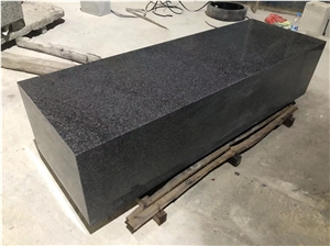G654 Chinese Dark Grey Granite Polish Garden Bench Seat