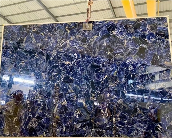 Wholesales Hot Sales Blue Sodalite Semiprecious Stone Slab