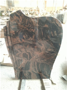 Aurora Red Granite Upright Headstone Memorials