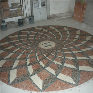 Marble Mosaic Medallions Floor Rug Tile