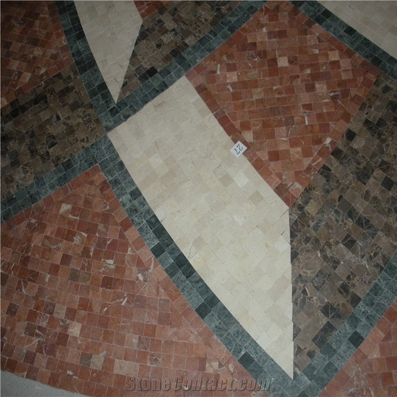 Marble Mosaic Medallions Floor Rug Tile