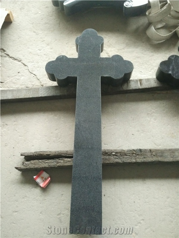 Padang Dark Granite G654 Cross Headstones