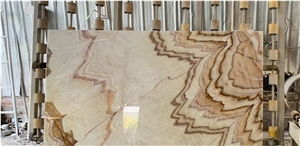 Beige Camel Onyx Slab Tiles