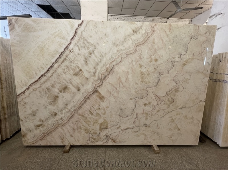 Polished Beige Camel Onyx Slab Stone Tile