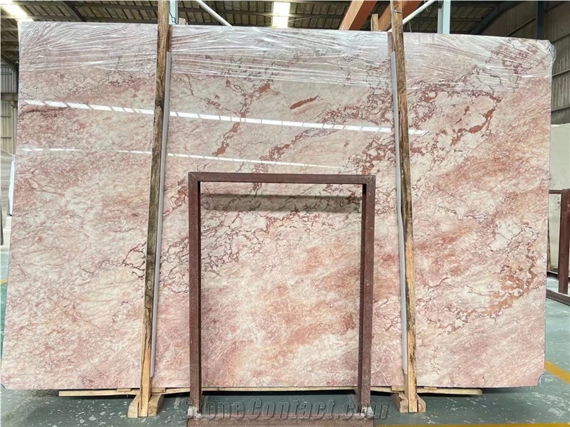Polished Rosa Pink Marble Stone Slab