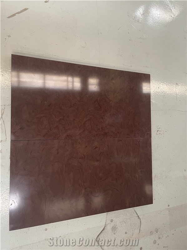 Purple Brown Rosewood Grain Sandstone Slab Tile