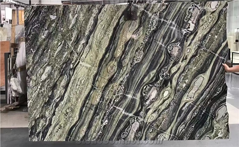 China Jade Green River Green Marble Slabs Tiles Polished