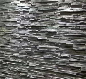China Wall Stone Veneer Rectangular Black Split