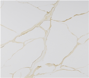 Calacatta Gold Quartz Slab Artificial Stone For Hot Sale