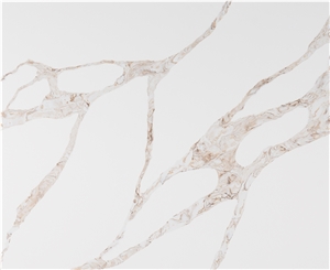 Calacatta Series Quartz With Colorful Texture Slab