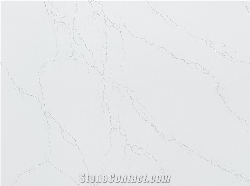 Carrara White Quartz Stone Slab China Factory