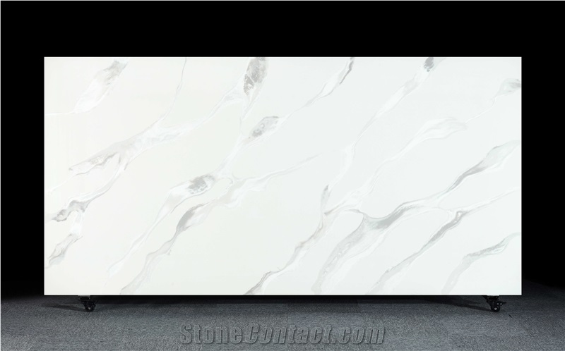 Fantasy White Engineered Stone Slabs New Style AQ-903