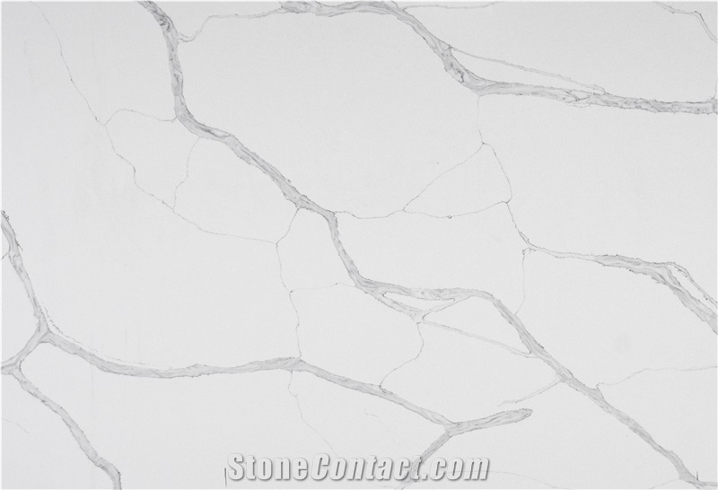 Fiora Calacatta Quartz Engineered Stone Slab AQ6004