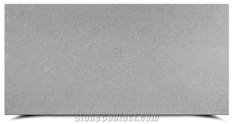 Light Grey Manmade Carrara Quartz Stone Slab AQ6099