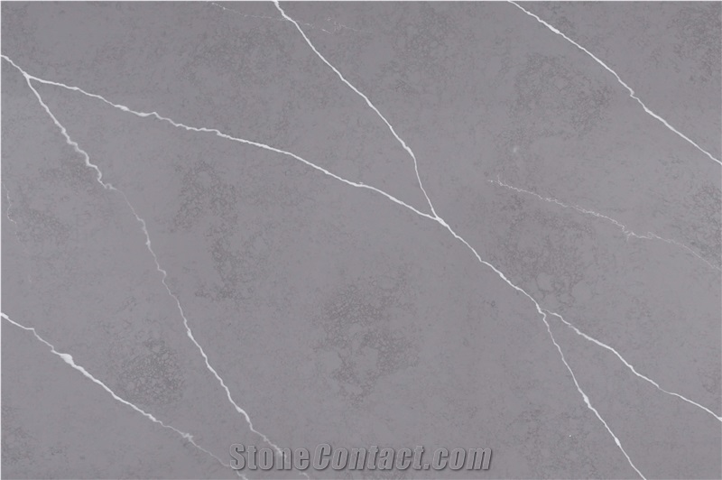 Manmade Grey Artificial Stone Slab From China Factory AQ5146