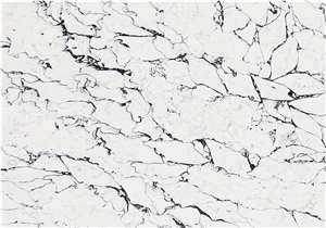 Polished Calacatta Series Quartz Stone Slab For Surface