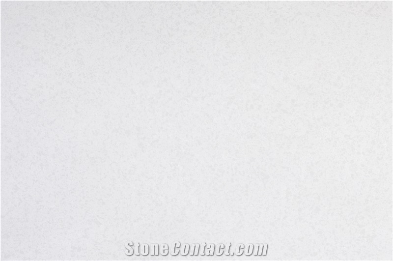 Pure White Bianco Quartz Stone Tiles For Project AQ5302