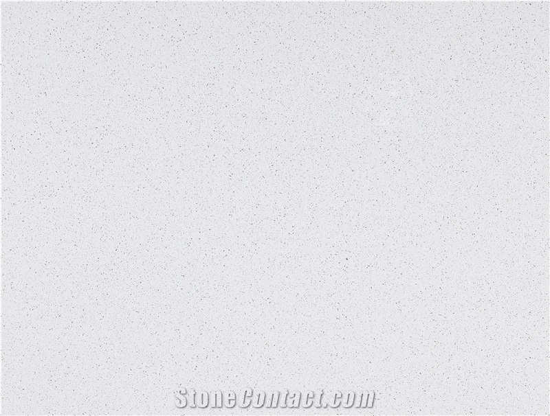 Pure White Engineered Stone Slab White Quartz Stone AQ1002