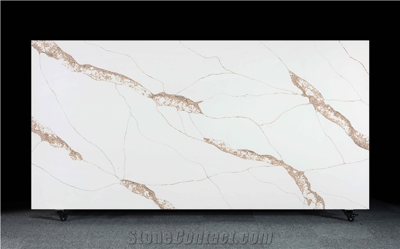 Quality White Quartz Slabs With Marble Textures