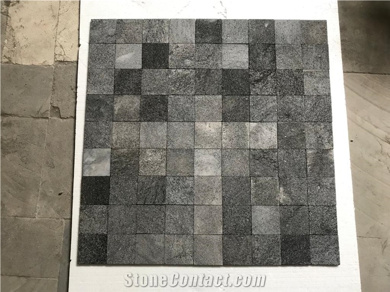 Black Lava Stone Tile Indonesia - Pedra Hitam Lisa 10X10x1cm